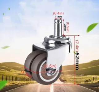 4 Ruedas Giratorias - 2" - Goma