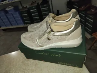 Scarpe Enval Donna Beige/Oro Tg 40