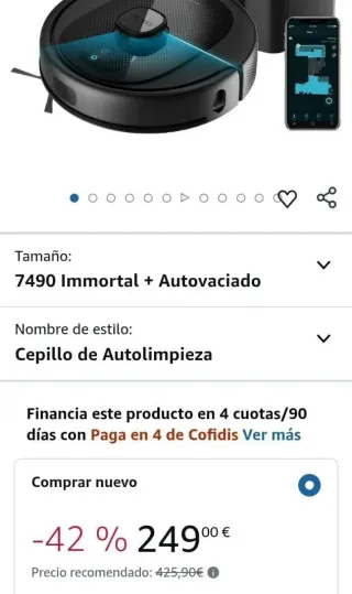 Robot aspirador conga 7490 Cecotec