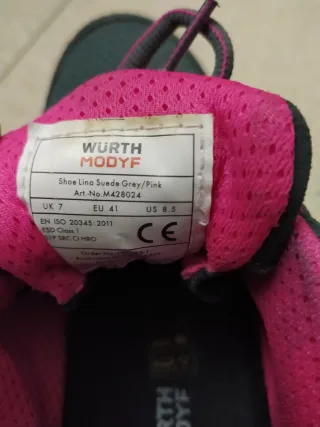 Zapato Seguridad Mujer S1P ESD Lina Gris/Rosa