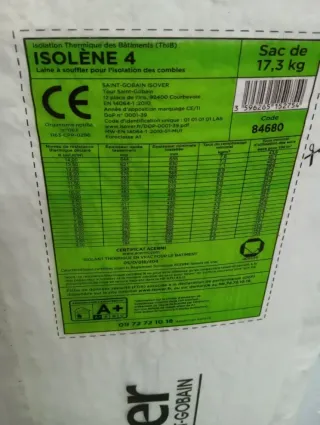 Aislamiento lana de vidrio Isover ISOLENE 4