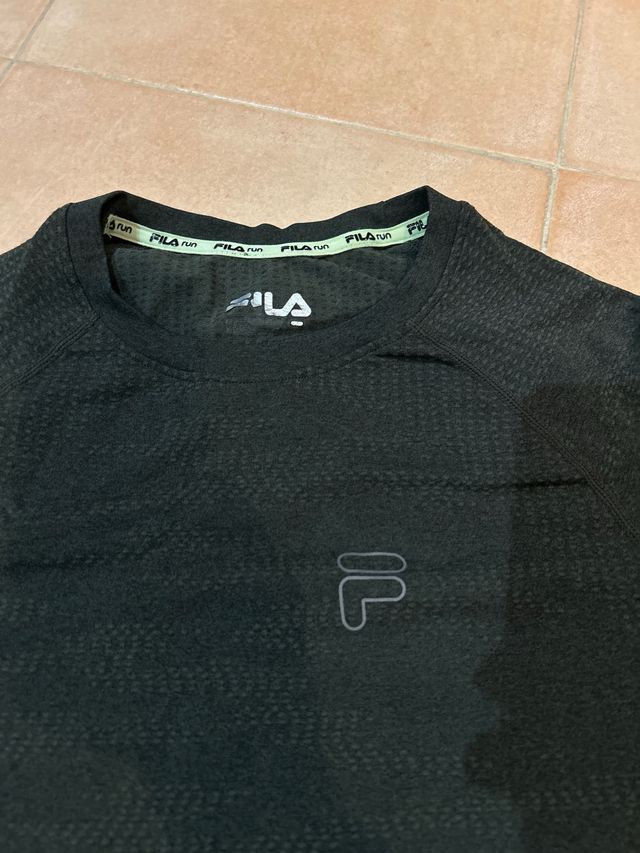 Camiseta Fila Run Talla M Negra