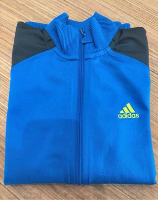 Felpa Adidas bambino blu e gialla