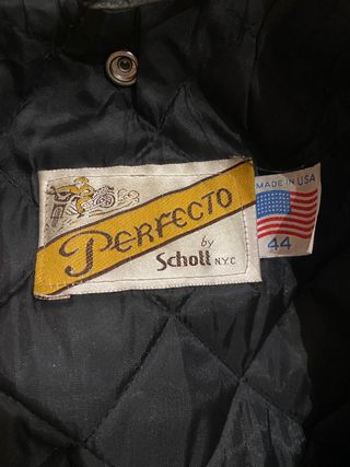 Chaqueta de cuero Schott Negra