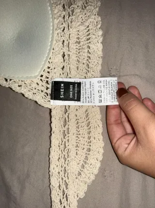 Top de crochet beige