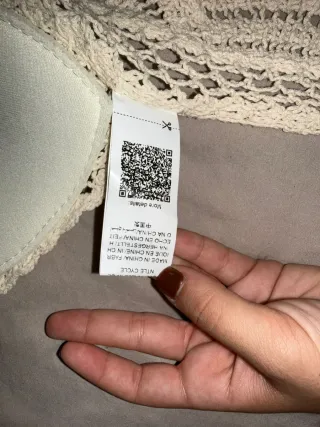 Top de crochet beige