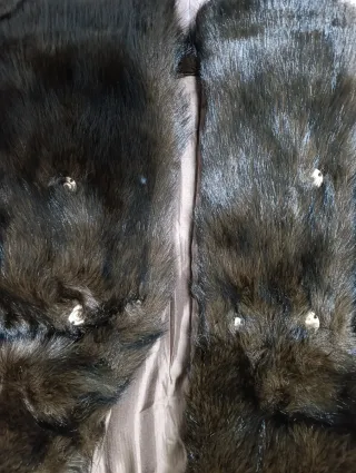 Pelliccia corta effetto volpe marrone