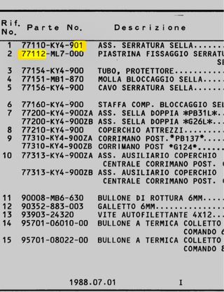 Sella Honda Nsr 125 1988-1993 Arancione