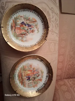 2 Piatti Decorativi Antichi di Limoges