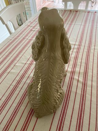 Antigua porcelana,cocker Beige gris GB,38x17x30