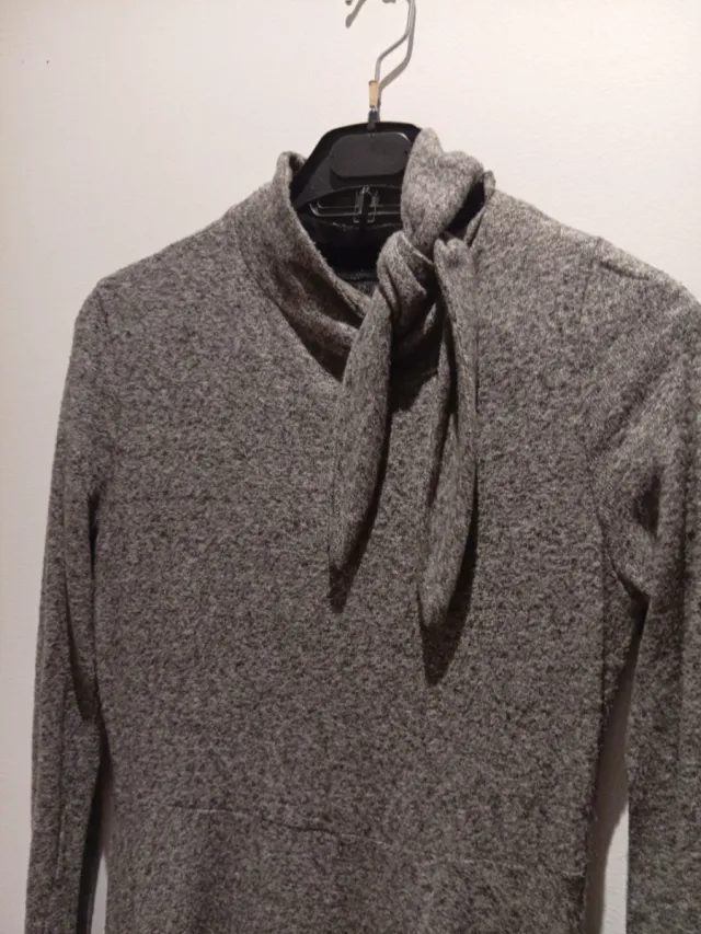 Vestido midi mujer gris