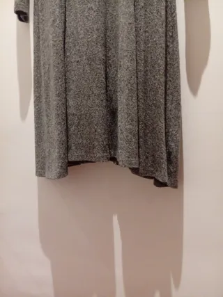 Vestido midi mujer gris