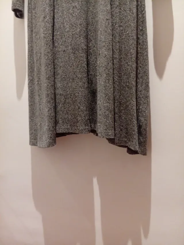 Vestido midi mujer gris