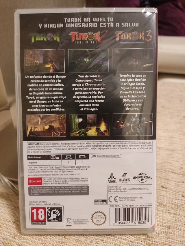 Turok 1, 2 y 3 Trilogy Nintendo Switch *precintado