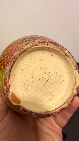 Jarrón ceramica antiguo griego pintado a mano