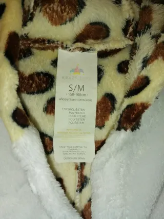 Mono pijama leopardo suave T. S/M