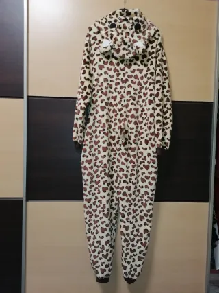 Mono pijama leopardo suave T. S/M