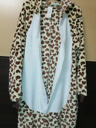 Mono pijama leopardo suave T. S/M