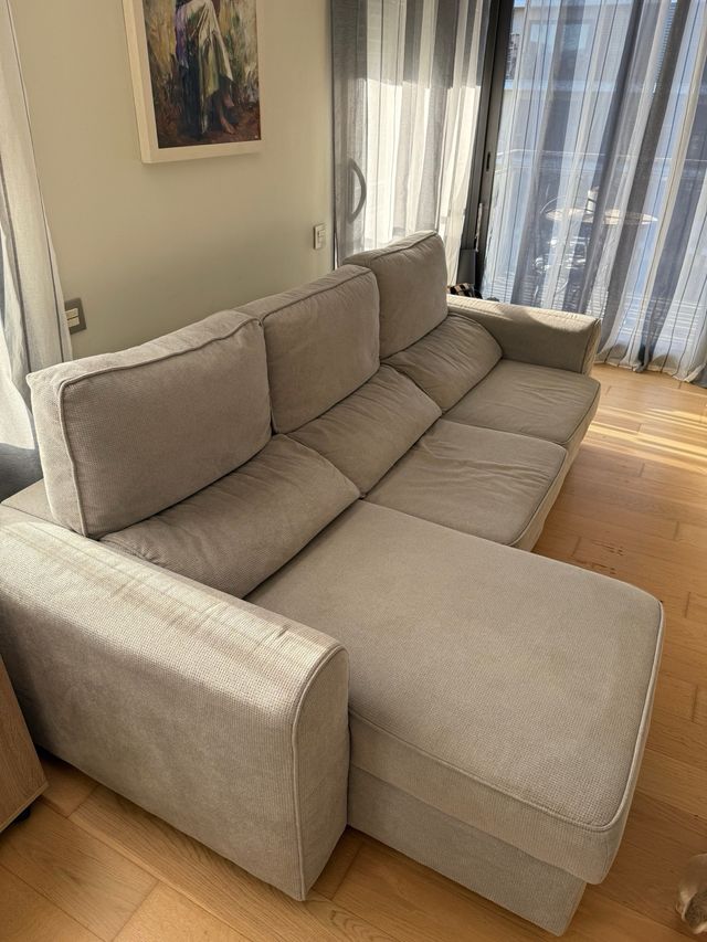 Sofá modular chaise longue gris