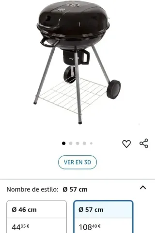 Barbacoa redonda con tapa Ø57x86cm