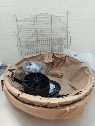 Barbacoa redonda con tapa Ø57x86cm