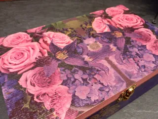 Caja de madera artesanal estilo Shabby Chic