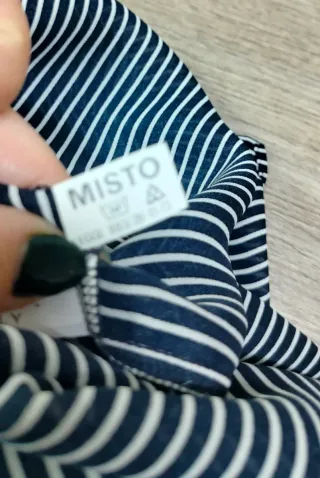 Camicetta donna misto seta righe