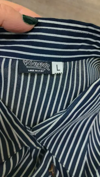 Camicetta donna misto seta righe