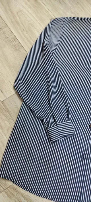 Camicetta donna misto seta righe