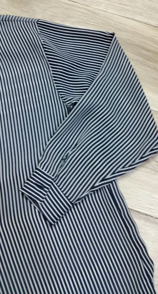 Camicetta donna misto seta righe