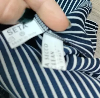 Camicetta donna misto seta righe