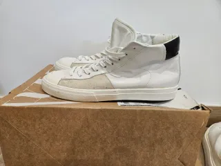 Zapatillas altas Zara blancas y ante