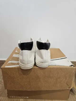 Zapatillas altas Zara blancas y ante