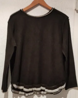 Jersey Sfera Mujer Talla XL verde oscuro.