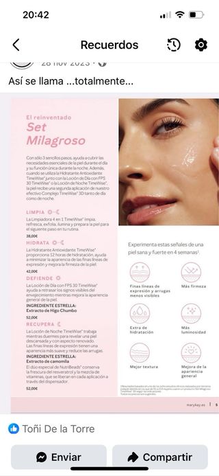 Mary Kay Contorno de Ojos TimeWise