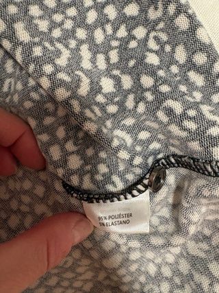 Vestido estampado blanco y negro