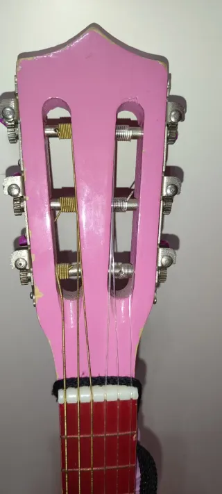 Guitarra infantil rosa de madera BONTEMPI