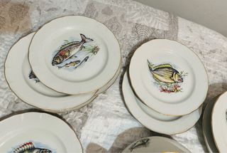 Tognana Servizio Piatti Porcellana Pesce