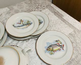 Tognana Servizio Piatti Porcellana Pesce