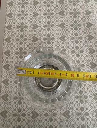 Coppetta vintage cristallo e silver plate