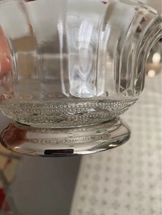 Coppetta vintage cristallo e silver plate