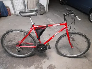 Bicicleta Montaña Antigua BTT Roja