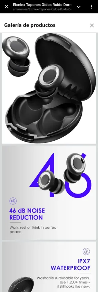 Tapones para oídos para dormir / estudiar