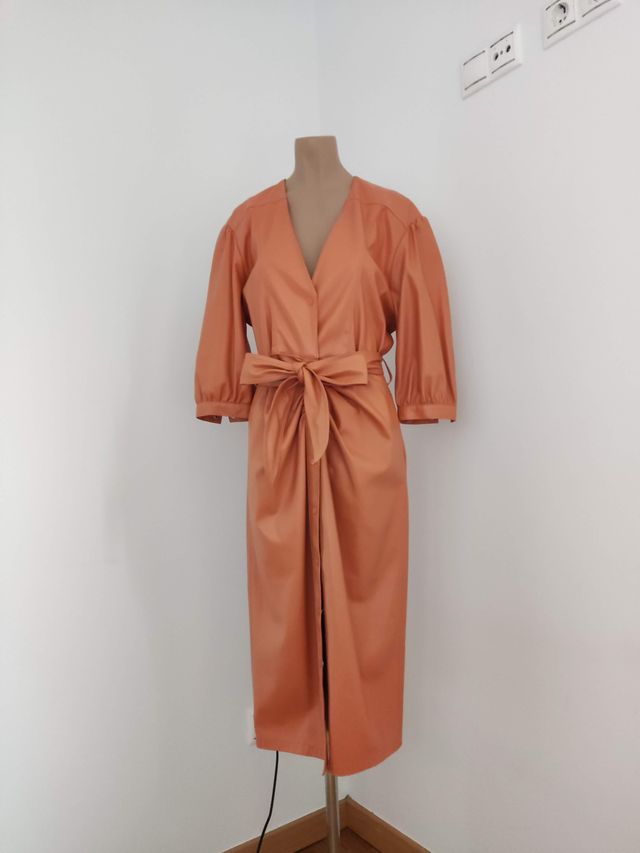 Vestido naranja mujer