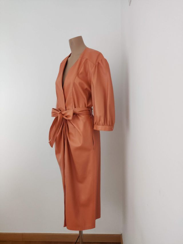 Vestido naranja mujer