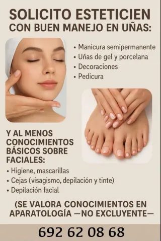 Se solicita manicurist@