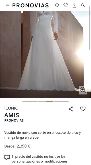 Vestido de Novia Amis Pronovias NUEVO