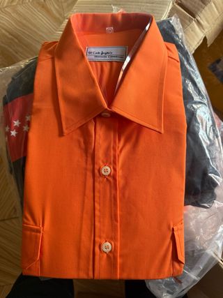 Camisa de trabajo El Corte Inglés naranja Talla L