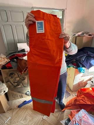 Camisa de trabajo El Corte Inglés naranja Talla L