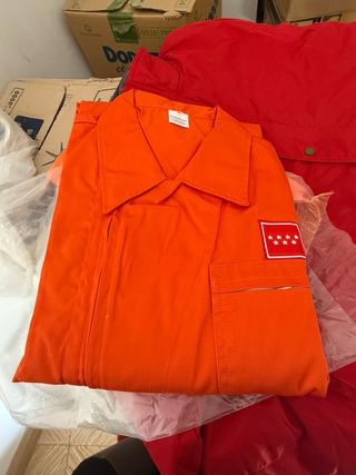 Camisa de trabajo El Corte Inglés naranja Talla L